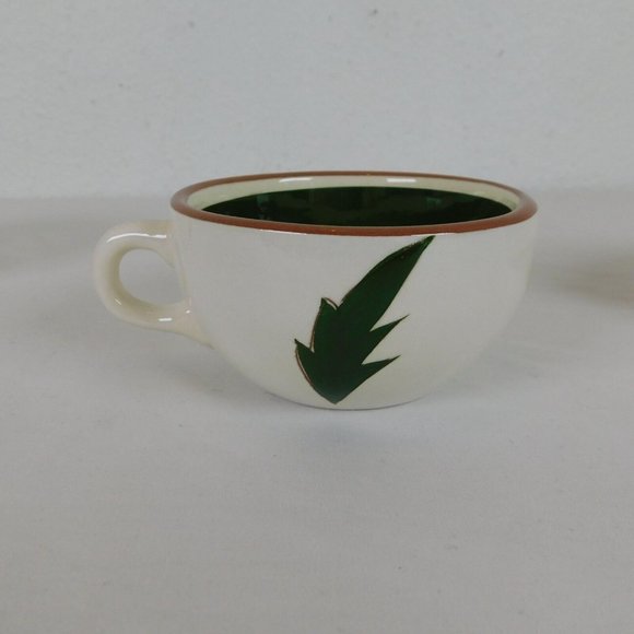 Lot of 3 Stangl Pottery Pink Thistle Hand Painted Flat Coffee Cup Vintage White - Picture 5 of 11